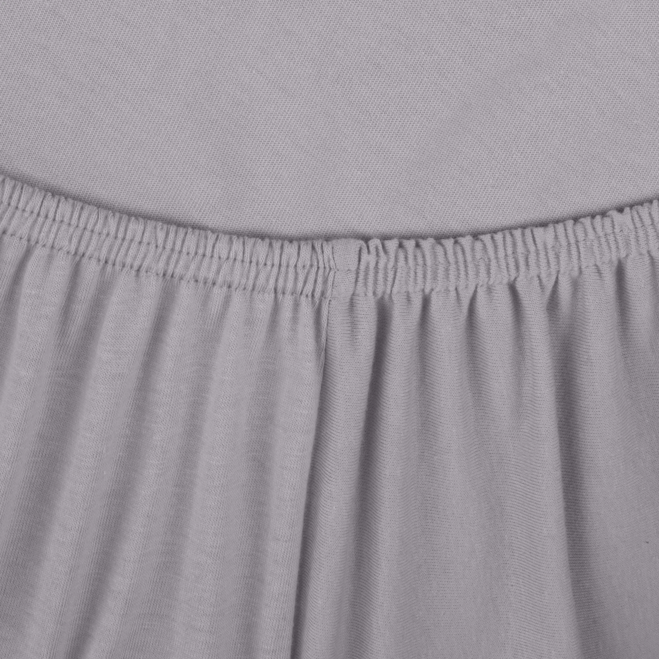 Prześcieradło jersey z gumką 180x200 cm z bawełny kolor jasnoszary 140 g/m2