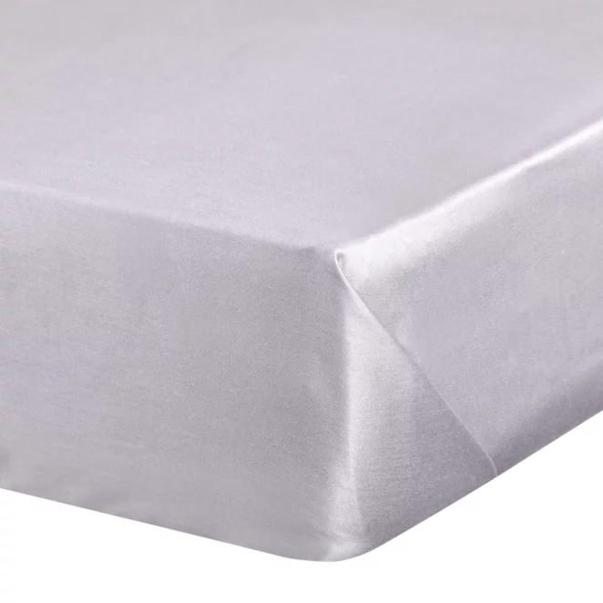 Prześcieradło jersey z gumką 180x200 cm z bawełny kolor jasnoszary 140 g/m2