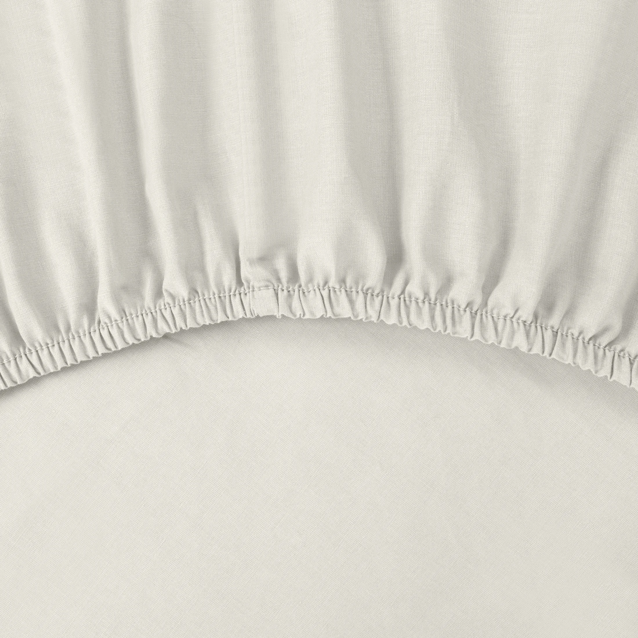 Prześcieradło z gumką 160x200 cm z bawełny kolor kremowy 105 g/m2 BASIC