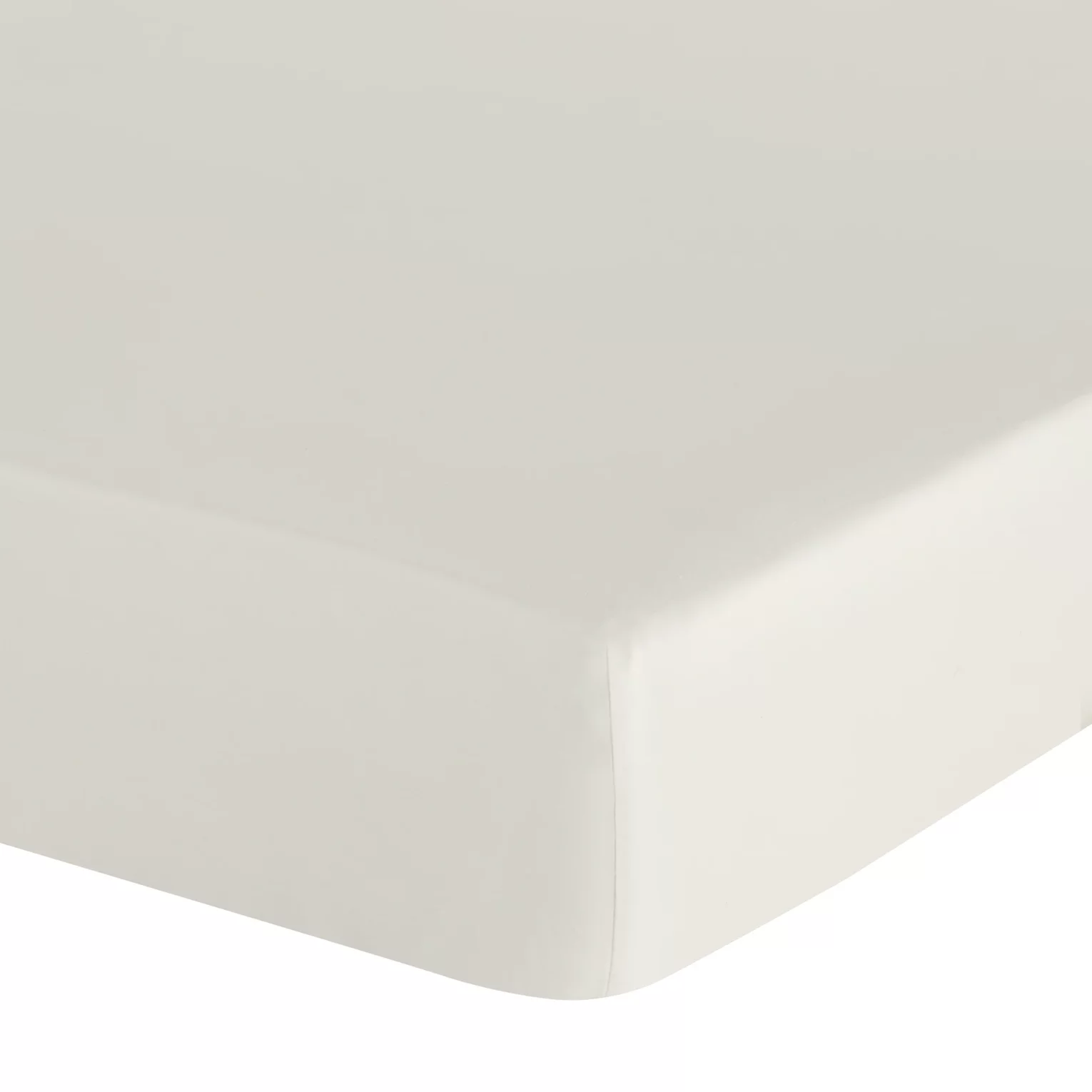 Prześcieradło z gumką 160x200 cm z bawełny kolor kremowy 105 g/m2 BASIC