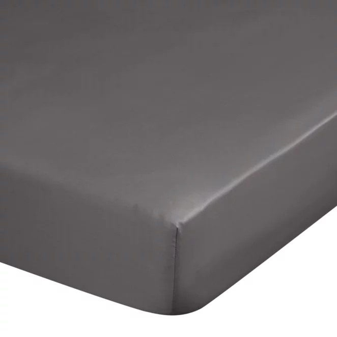 Prześcieradło z gumką 160x200 cm z satyny bawełnianej kolor stalowy 125 g/m2 DINA Diva Line