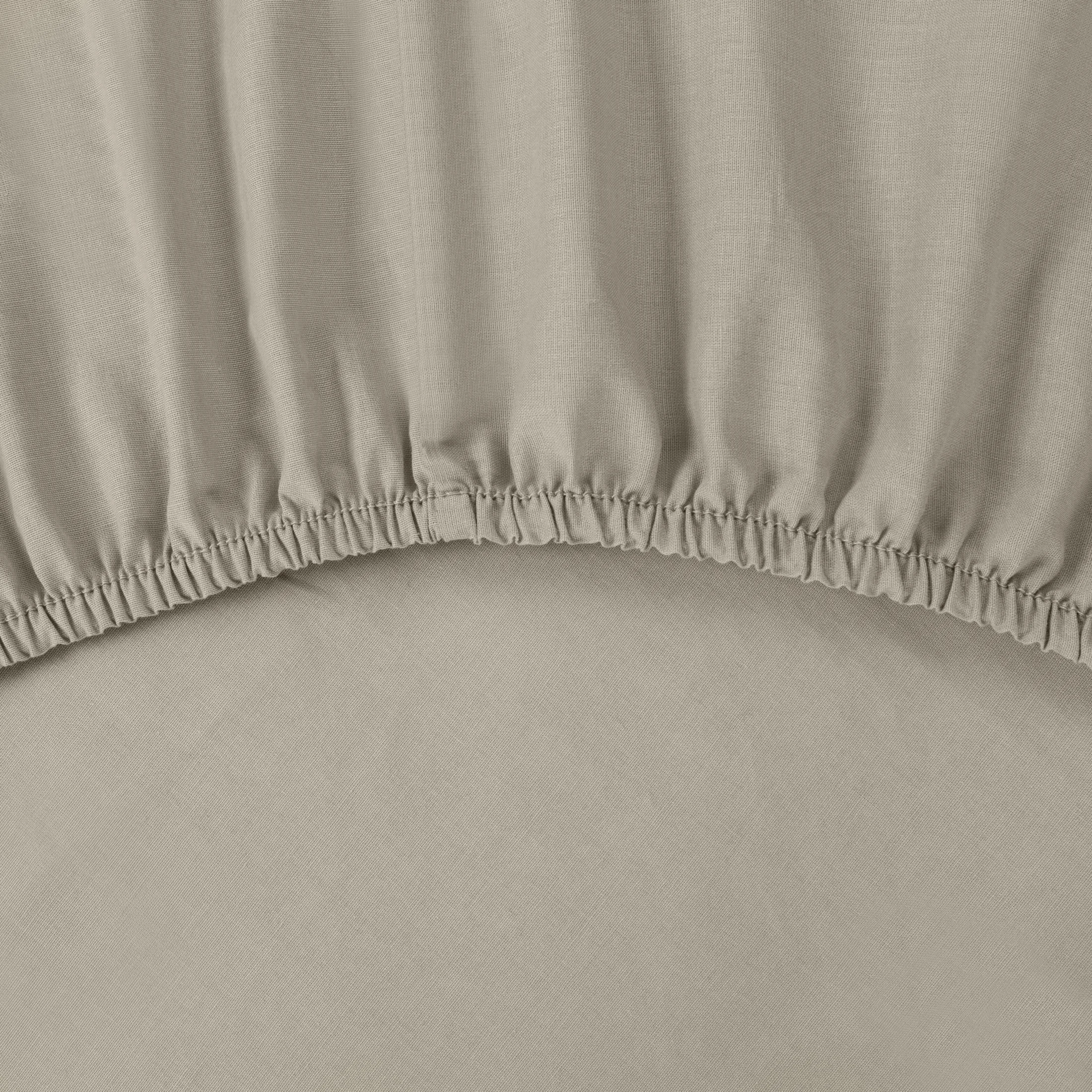 Prześcieradło z gumką 180x200 cm z bawełny kolor butelkowa beżowy 105 g/m2 BASIC