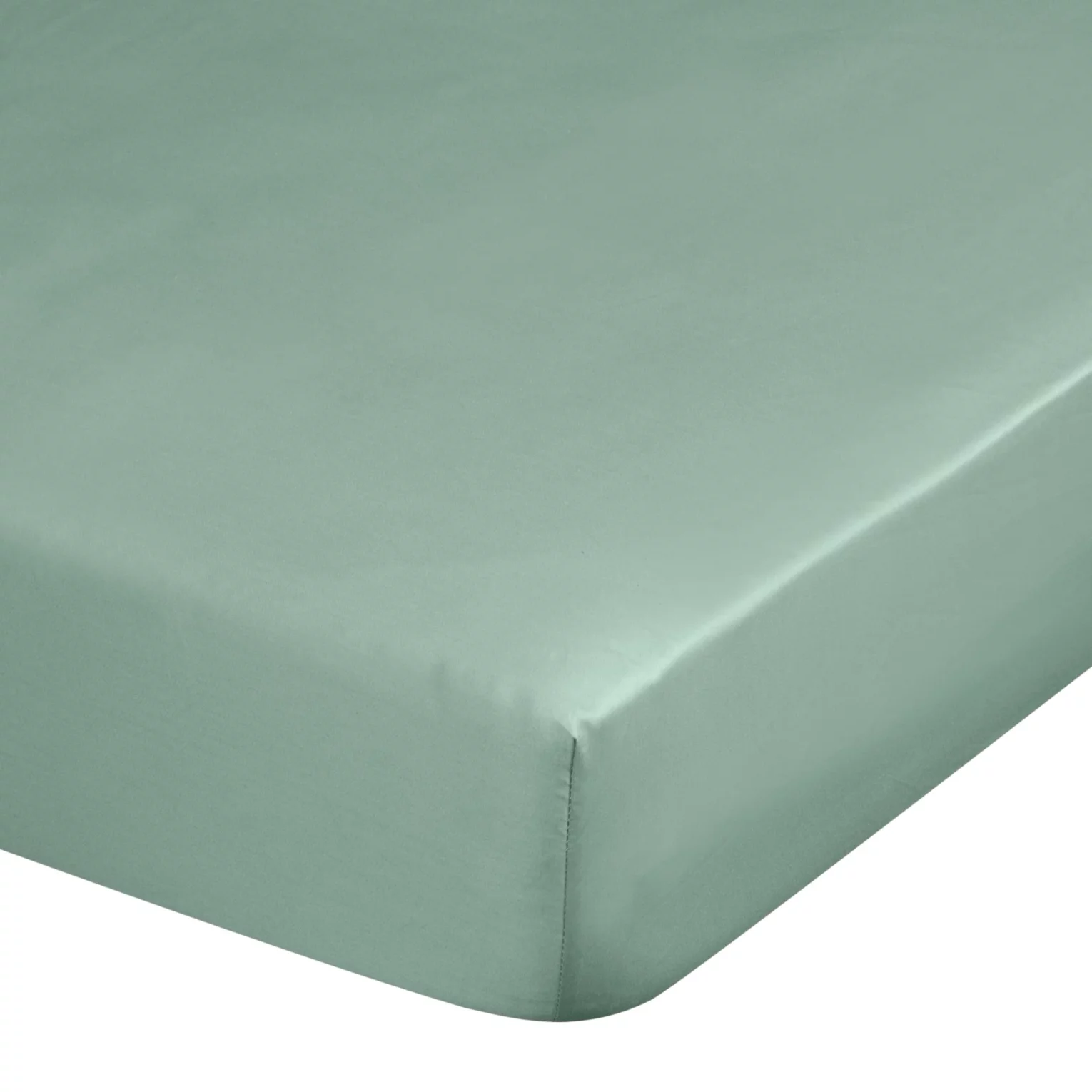 Prześcieradło z gumką 180x200 cm z satyny bawełnianej kolor miętowy 125 g/m2 DINA Diva Line