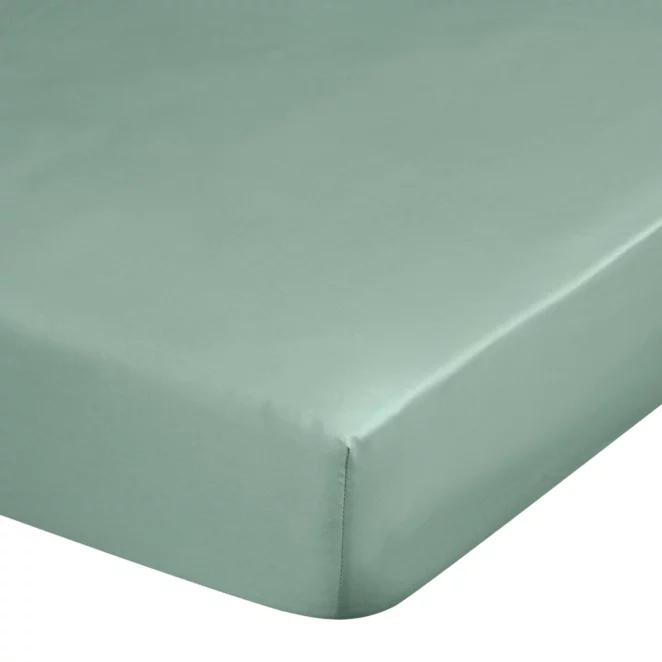 Prześcieradło z gumką 220x200 cm z satyny bawełnianej kolor miętowy 125 g/m2 DINA Diva Line