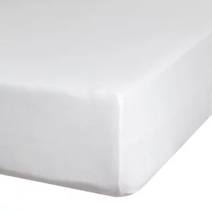Prześcieradło jersey z gumką 120x200 cm z bawełny kolor biały 125 g/m2 Design 91