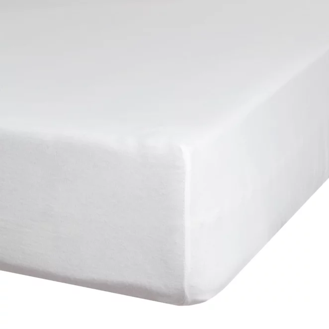 Prześcieradło jersey z gumką 120x200 cm z bawełny kolor biały 125 g/m2 Design 91