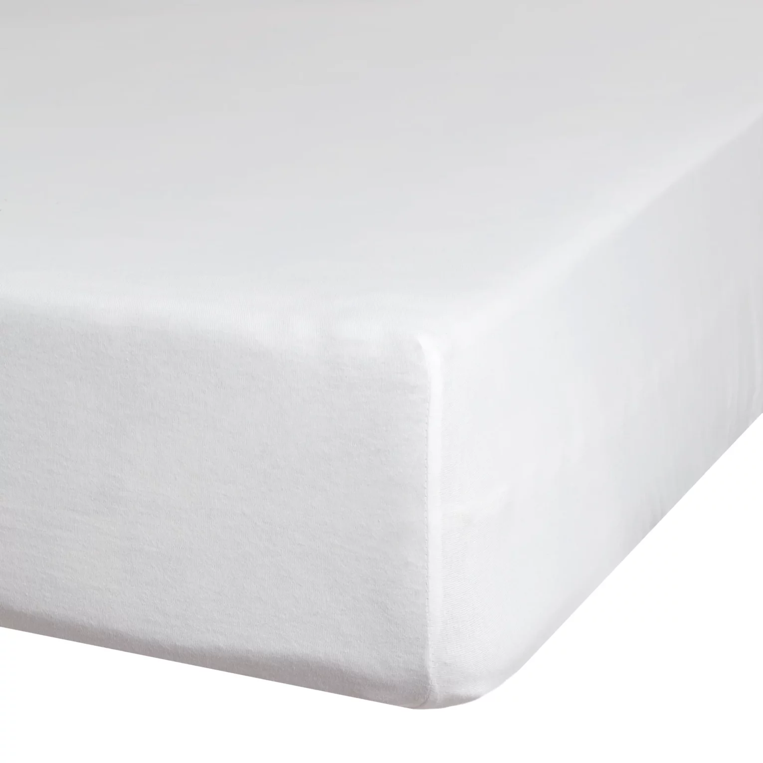 Prześcieradło jersey z gumką 180x200 cm z bawełny kolor biały 125 g/m2 Design 91
