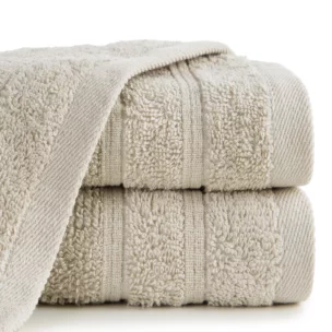 Ręcznik do rąk 30x50 cm bawełniany kolor beżowy w błyszczące paseczki AMIRA