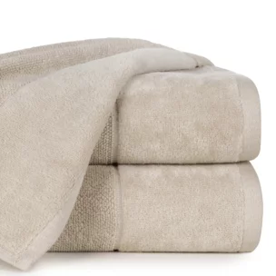 Ręcznik do rąk 30x50 cm bawełniany kolor beżowy zdobiony welwetową bordiurą  500 g/m2 FERO