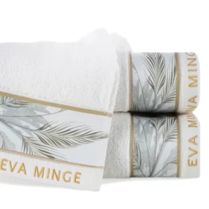 Ręcznik do rąk 30x50 cm bawełniany kolor biały z designerską bordiurą 500 g/m2 EVA 17 Eva Minge