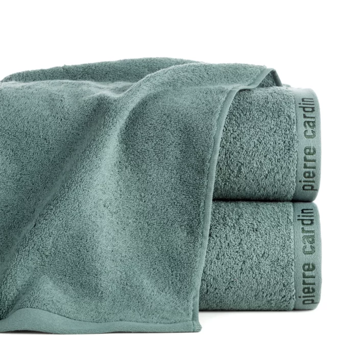 Ręcznik do rąk 30x50 cm bawełniany kolor ciemnomiętowy z żakardową bordiurą 430 g/m2 EVI Pierre Cardin