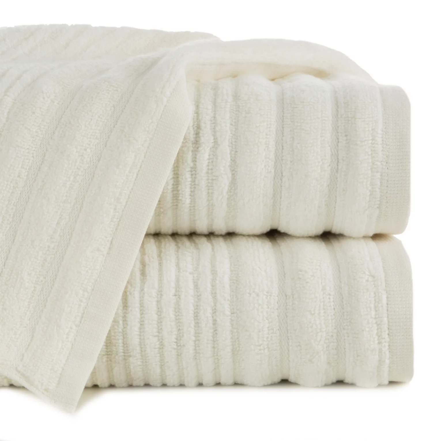 Ręcznik do rąk 30x50 cm bawełniany kolor kremowy w prążki 400 g/m2 SAMMY