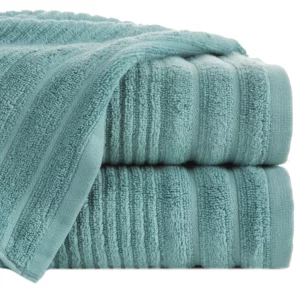 Ręcznik do rąk 30x50 cm bawełniany kolor miętowy w prążki 400 g/m2 SAMMY