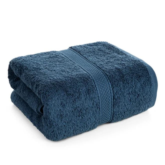 Ręcznik do rąk 30x50 cm z bawełny egipskiej kolor granatowy z ozdobną bordiura 600 g/m2 MINDY - Eurofirany Premium