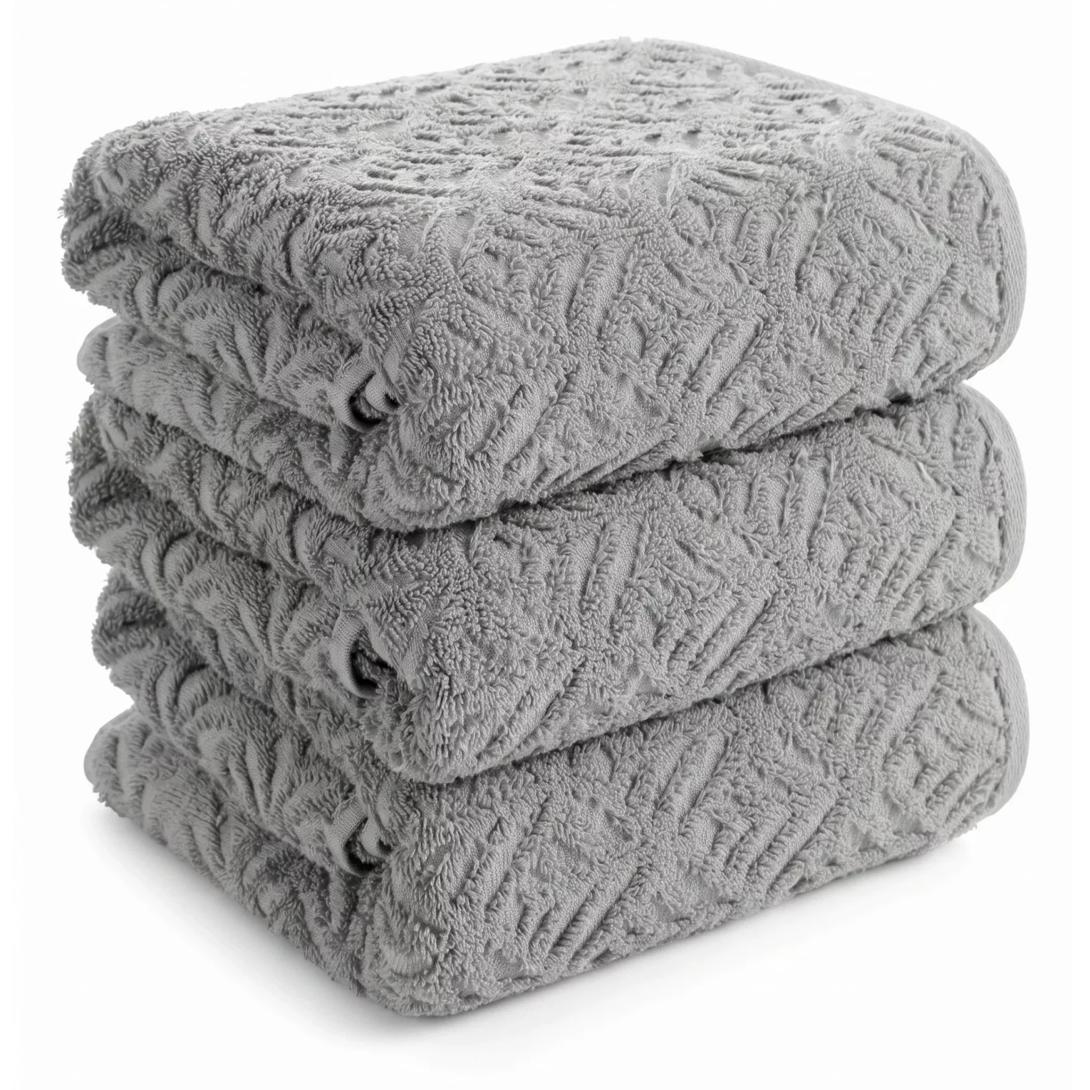 Ręcznik do rak 30x50 cm z bawełny egipskiej kolor srebrny z wytłaczanym wzorem 610 g/m2 EGIPT2