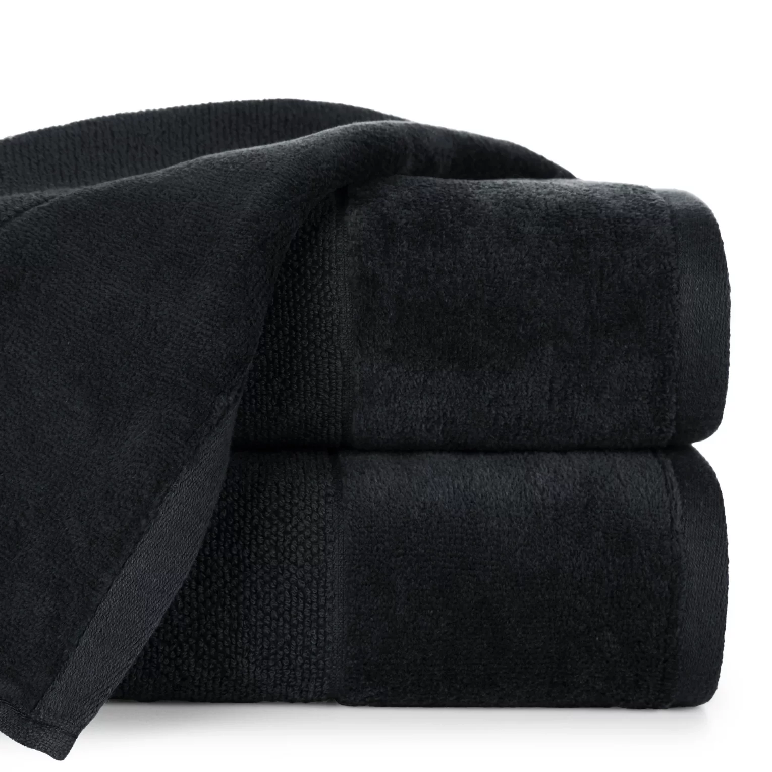 Ręcznik  kąpielowy 50x90 cm bawełniany kolor czarny zdobiony welwetową bordiurą  500 g/m2 FERO