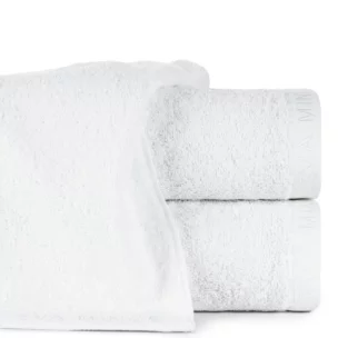 Ręcznik kąpielowy 70x140 cm bawełniany kolor biały z haftowanym logiem Eva Minge 550 g/m2 VENUS