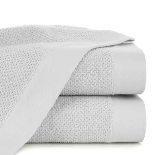 Ręcznik do rąk 30x50 cm bawełniany kolor jasnoszary o ryżowej strukturze 550 g/m2 RISO