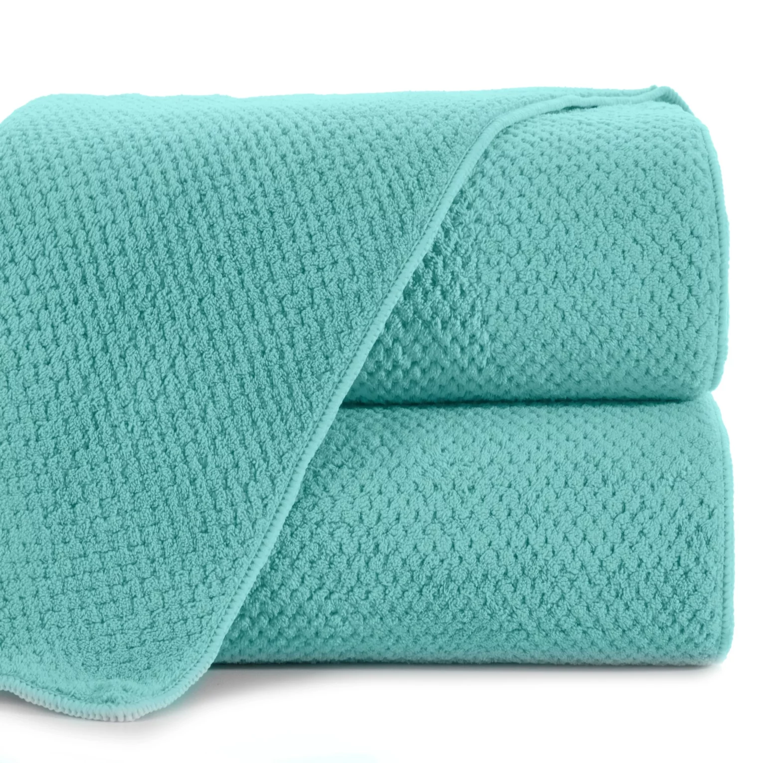 Ręcznik kąpielowy 50x90 cm szybkoschnący z mikrofibry  kolor miętowy o ryżowej strukturze 280 g/m2 ZOE 1
