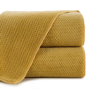 Ręcznik do rąk 30x50 cm szybkoschnący z mikrofibry  kolor musztardowy o ryżowej strukturze 280 g/m2 ZOE 1