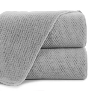 Ręcznik do rąk 30x50 cm szybkoschnący z mikrofibry kolor srebrny o ryżowej strukturze 280 g/m2 ZOE 1