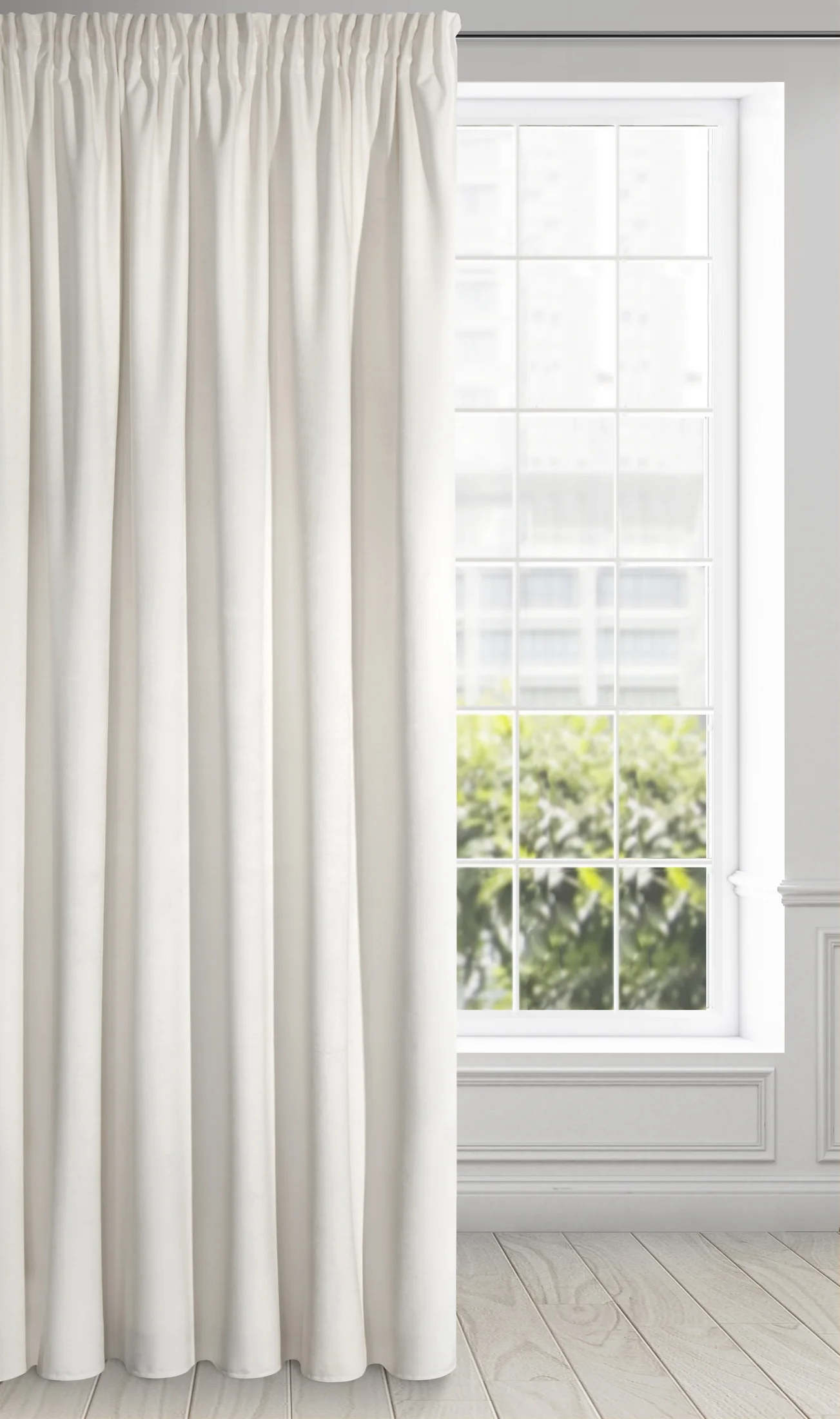 Zasłona kremowa z ekskluzywnego aksamitnego welwetu 290 g/m2 140x270 cm taśma - RIA - Diva Line