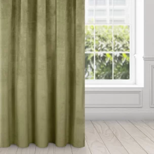 Zasłona oliwkowa z ekskluzywnego aksamitnego welwetu 290 g/m2 140x270 cm taśma - RIA - Diva Line