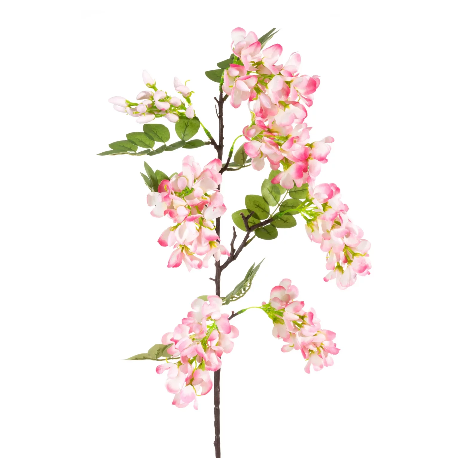 Kwiat sztuczny jasnoróżowo, zielony 85 cm