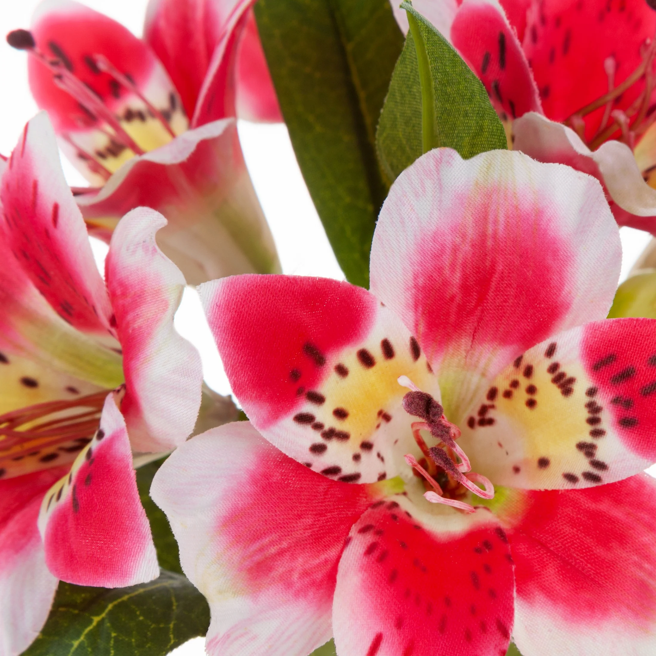 Kwiat sztuczny rododendron różowo, biały 48 cm