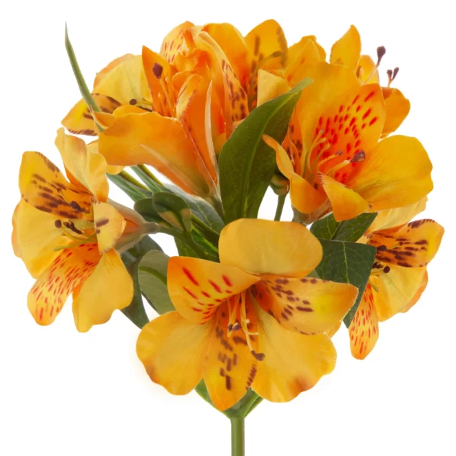 Kwiat sztuczny rododendron żółto, pomarańczowy 48 cm