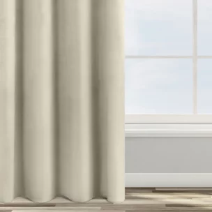 Zasłona welwetowa beżowa 140x250 cm przelotka - ROSA - Design 91