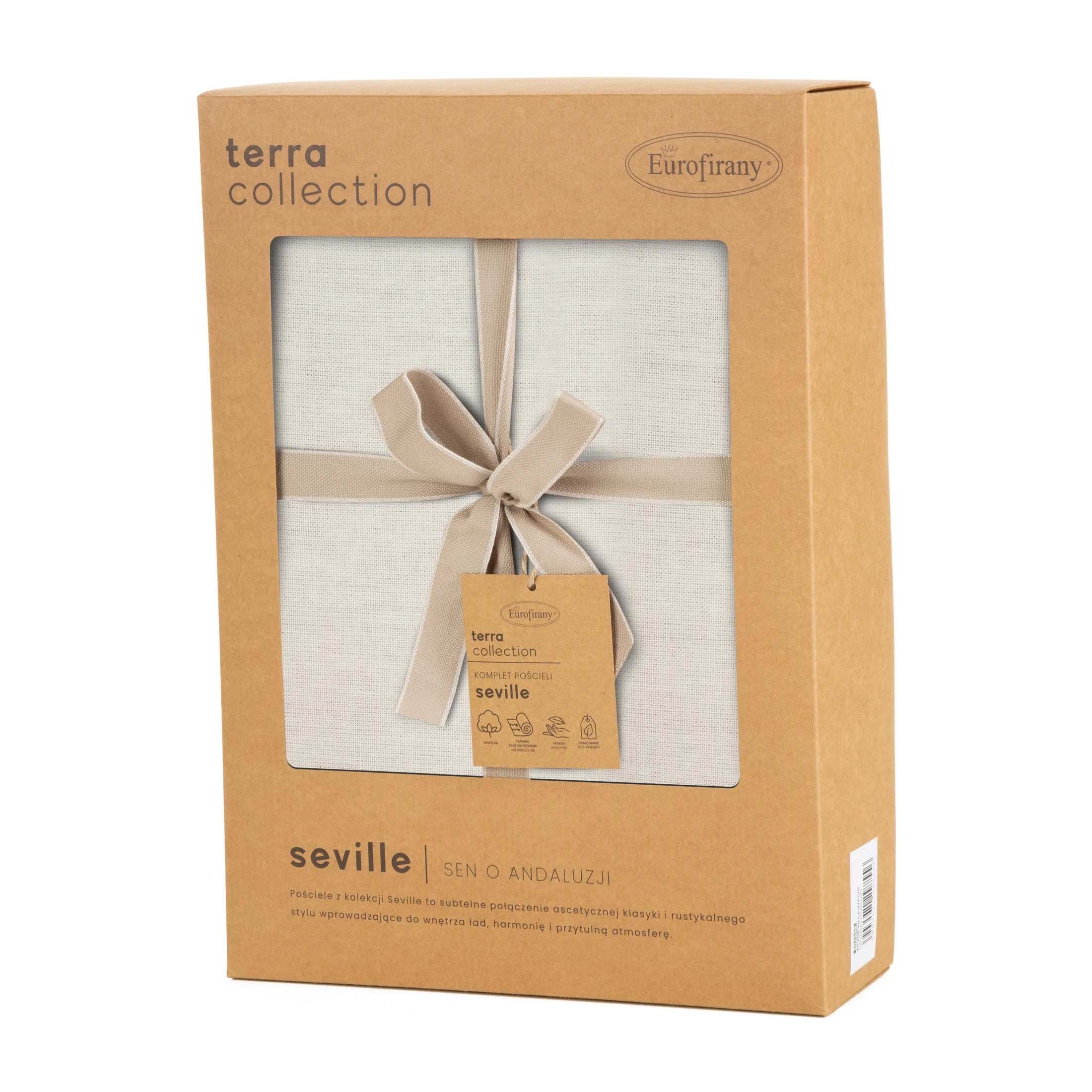 TERRA COLLECTION Komplet pościeli SEVILLE 1 z bawełny z ozdobną kantą i lamówką na poduszkach