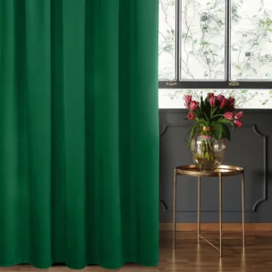 Zasłona welwetowa ciemnozielona gładka 140x270 taśma - SIBEL - Pierre Cardin