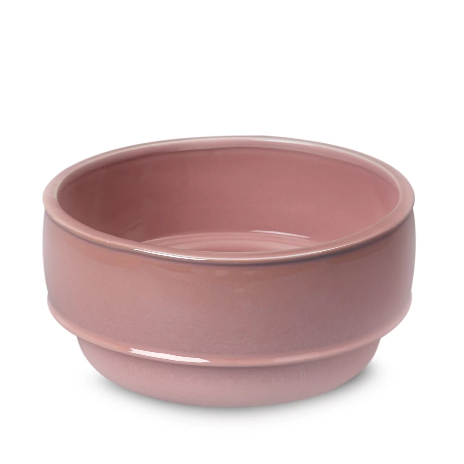 Misa ceramiczna  dekoracyjna różowa z perłowym połyskiem  średnica 20x10cm SIMONA