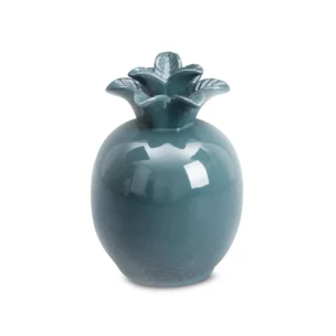 Figurka ceramiczna turkusowa ananas z perłowym połyskiem średnica 11x16 cm SIMONA