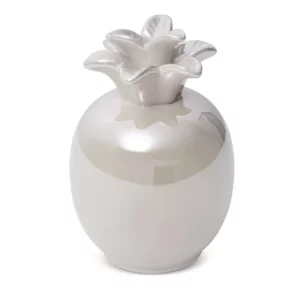 Figurka ceramiczna perłowa ananas z perłowym połyskiem średnica 11x16 cm SIMONA