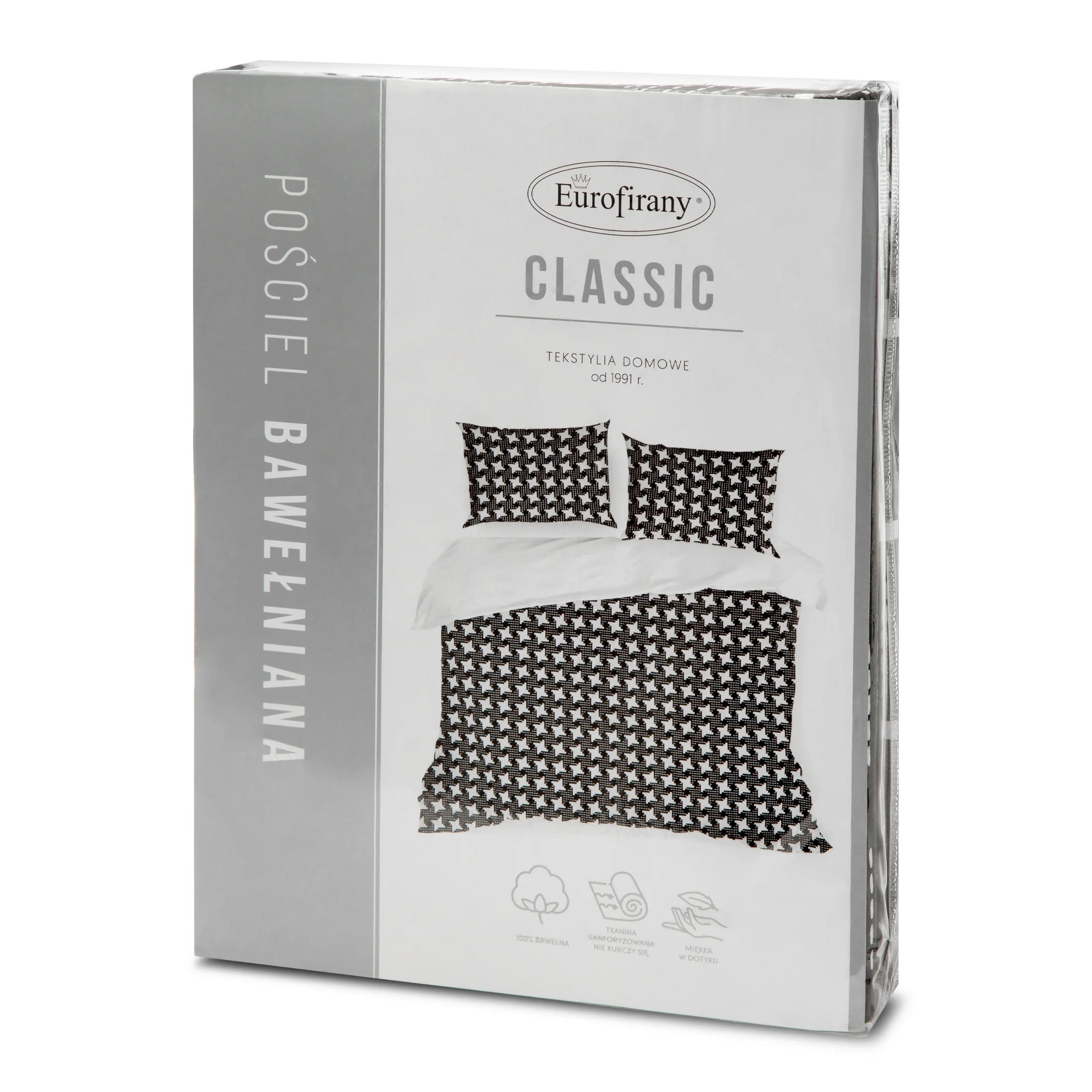 EUROFIRANY CLASSIC Komplet pościeli SONIA 20 z wysokogatunkowej bawełny z motywem modnej pepitki