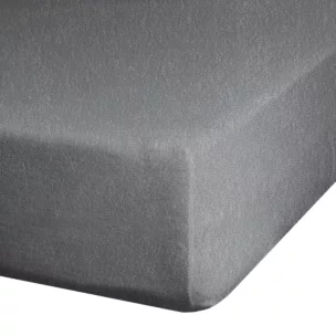 Prześcieradło frotte z gumką 140x200 cm z bawełny kolor stalowy 170 g/m2 Design 91