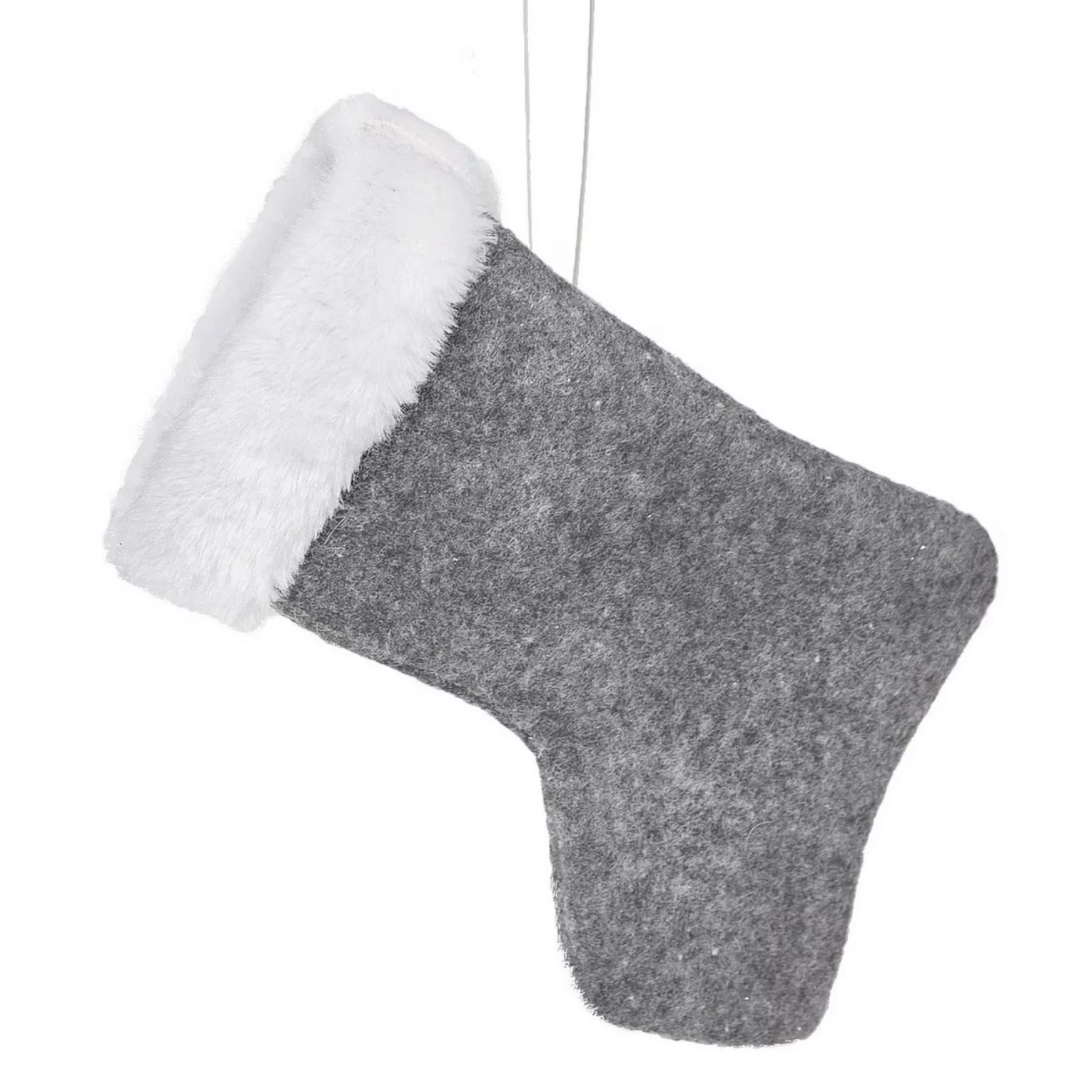 Ozdoba choinkowa PLUSH skarpeta z miękkiego filcu