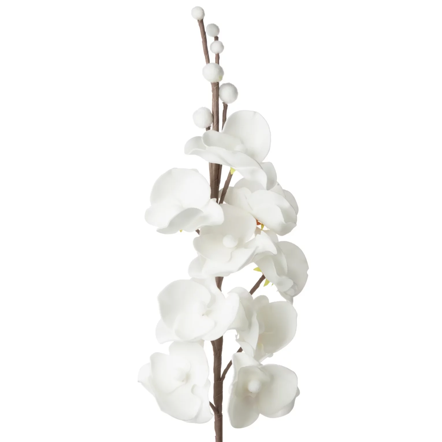 Kwiat sztuczny storczyk biały z pianki foamiran 87 cm