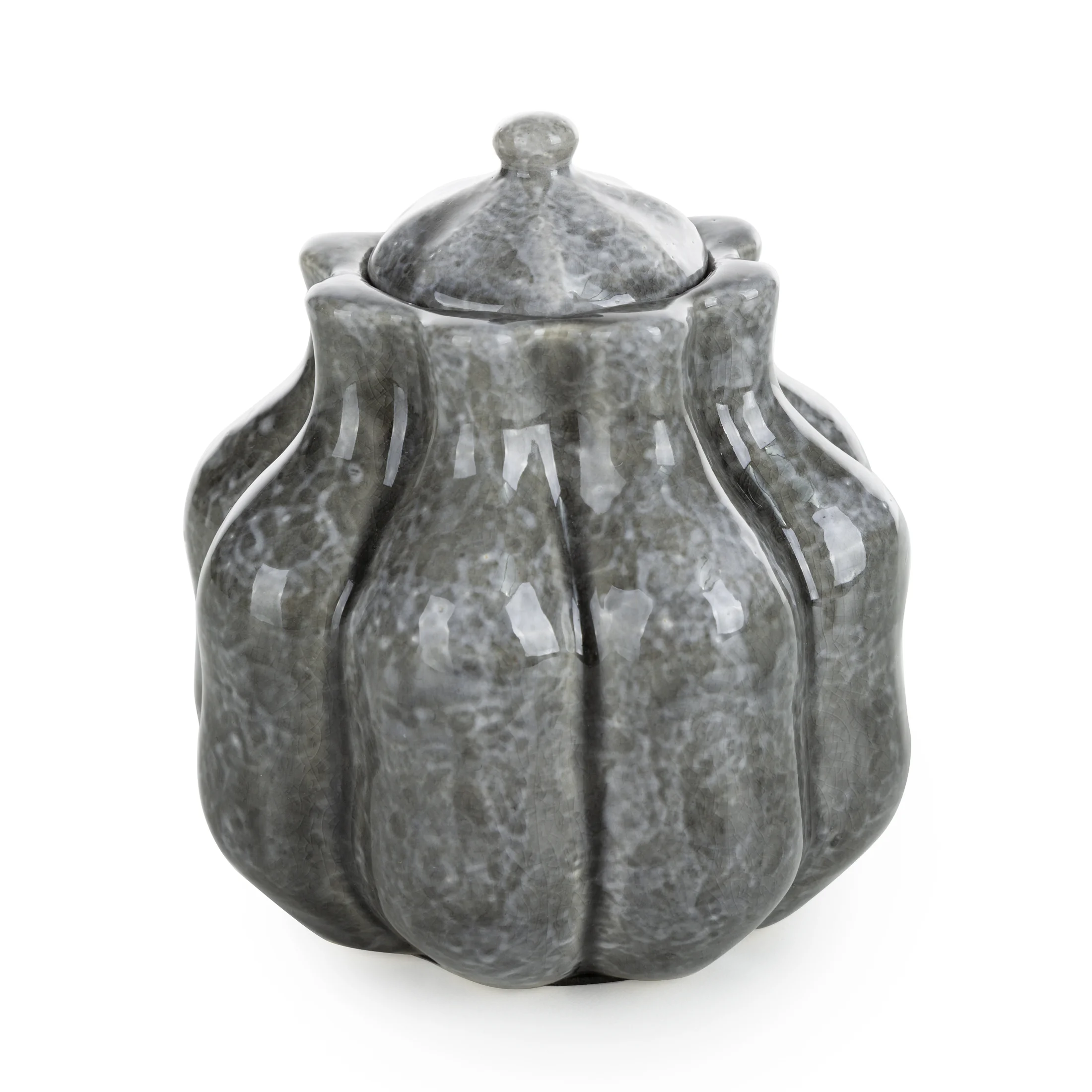 Świeca sojowa grafitowa w eleganckim ceramicznym wazoniku średnica 12x14 cm NIKO