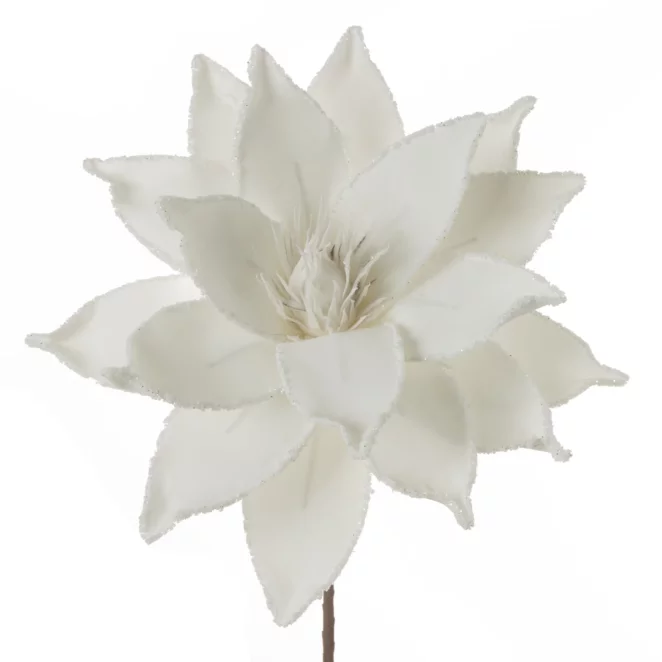 Kwiat sztuczny biały z pianki foamiran 78 cm