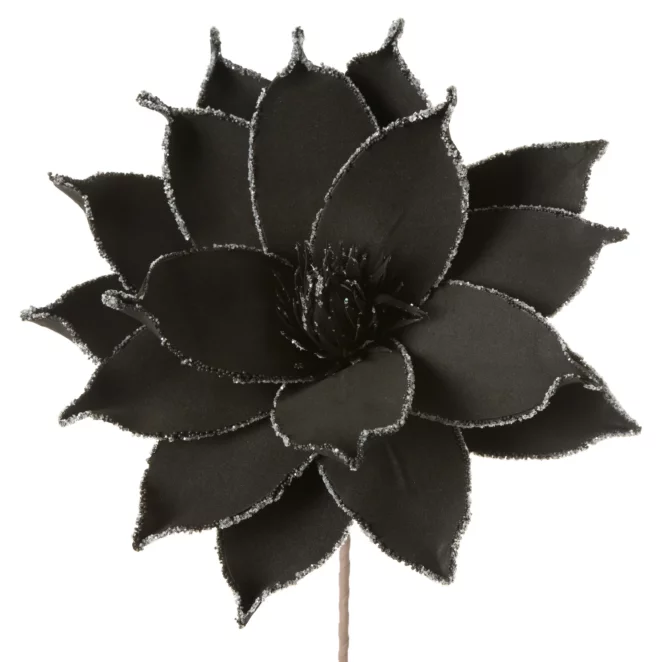 Kwiat sztuczny czarny z plastycznej pianki 78 cm