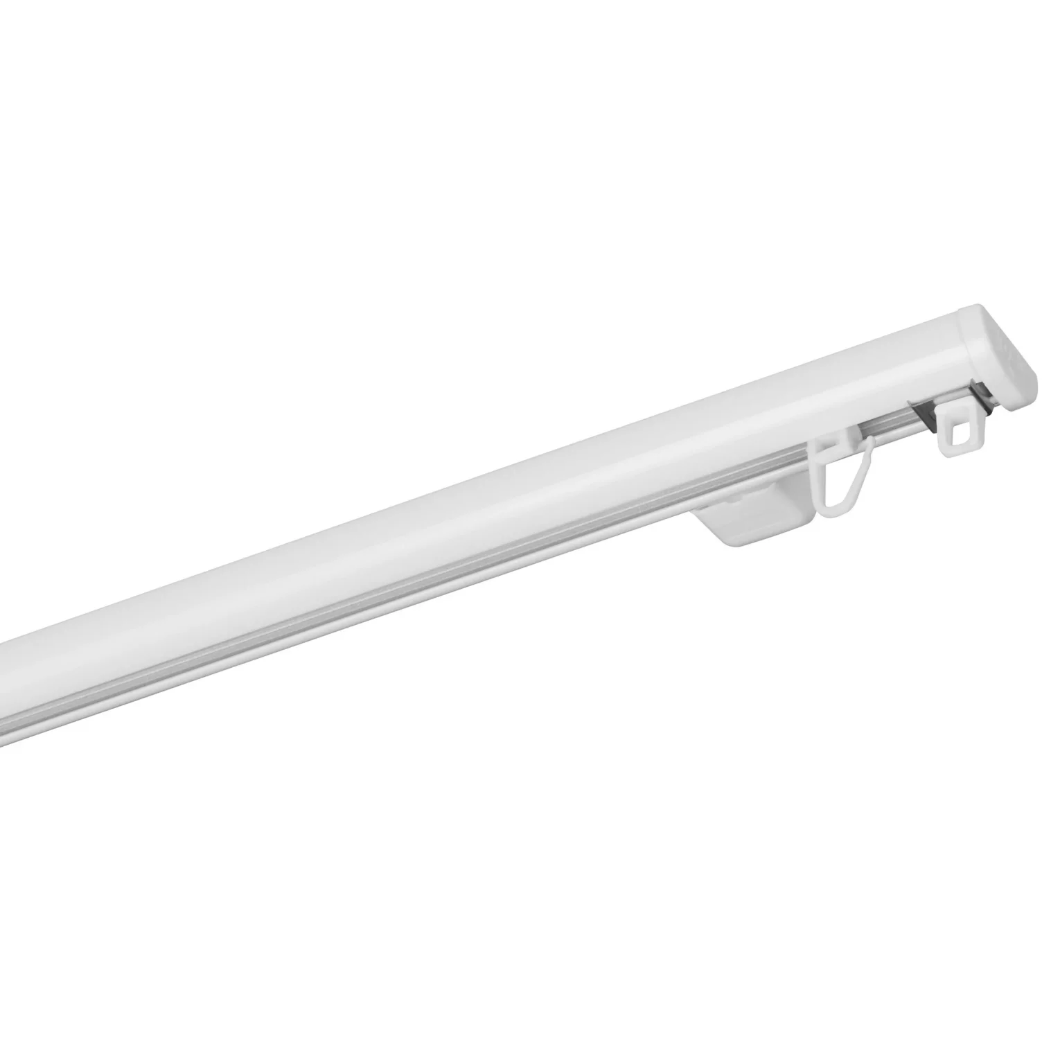 Szyna aluminiowa  ZD biała kompletny zestaw z agrafkami – jednotorowa szyna sufitowa 100 cm Creativa