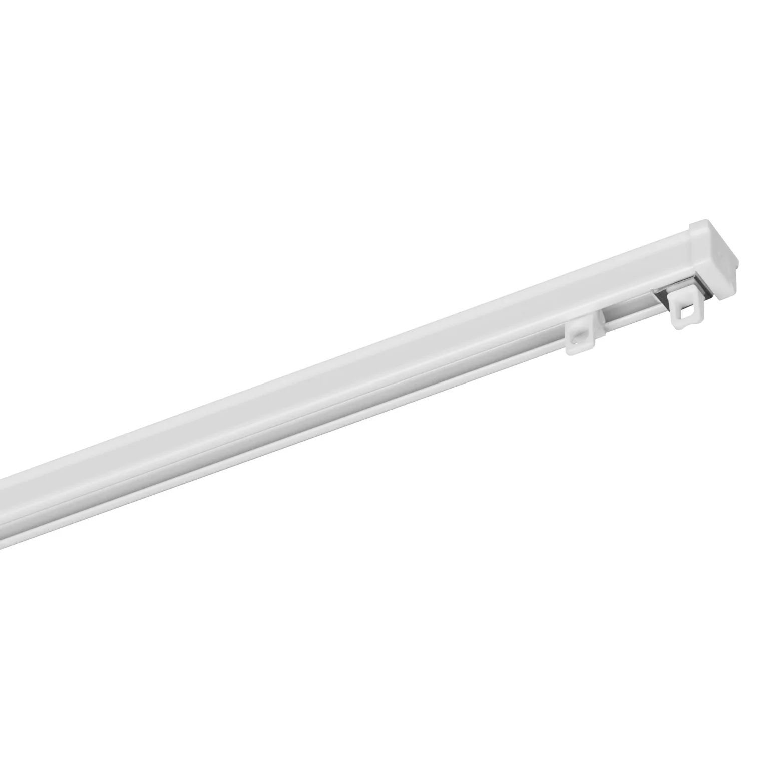 Szyna aluminiowa  ZS biała kompletny zestaw z oczkami – jednotorowa szyna sufitowa 100 cm Creativa