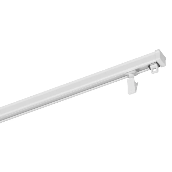 Szyna aluminiowa ZS biała kompletny zestaw z żabkami – jednotorowa szyna sufitowa 150 cm Creativa