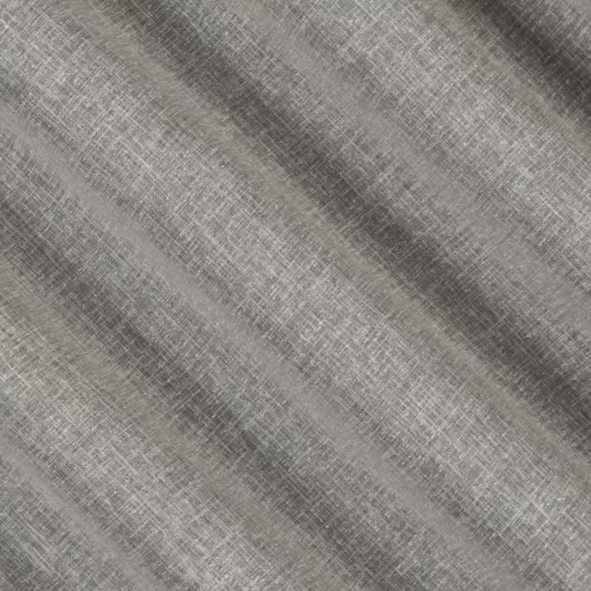 H218/4 Firana szyta na taśmie 5 cm jasnoszara z delikatnej w dotyku etaminy w stylu eko z efektem kreszowania, wykończona obciążnikiem