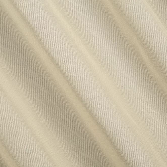 P258/3 Firana szyta na taśmie 5 cm beżowa z półprzezroczystej tkaniny o perłowym połysku, wykończonej obciążnikiem