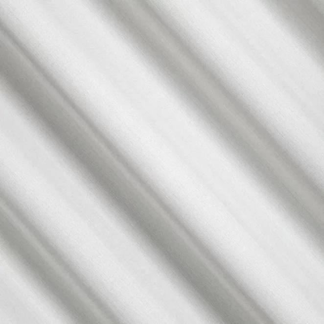 R219/6 Firana szyta na taśmie 5 cm srebrna z grubszej żorżety wykończonej obciążnikiem