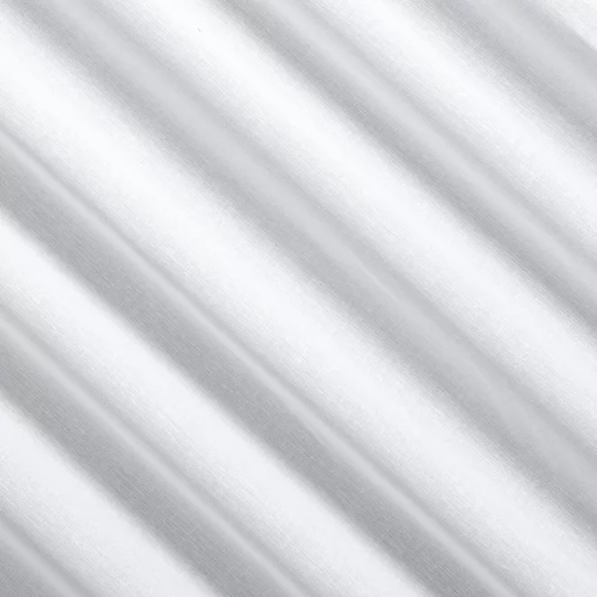 P231/4 Firana szyta na taśmie 5 cm biała z półtransparentnej matowej tkaniny wykończonej obciążnikiem
